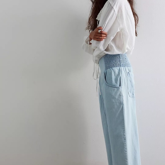 Free People We The Free Lunan Pull On Harem Cotton Pant - Picture 3 of 15